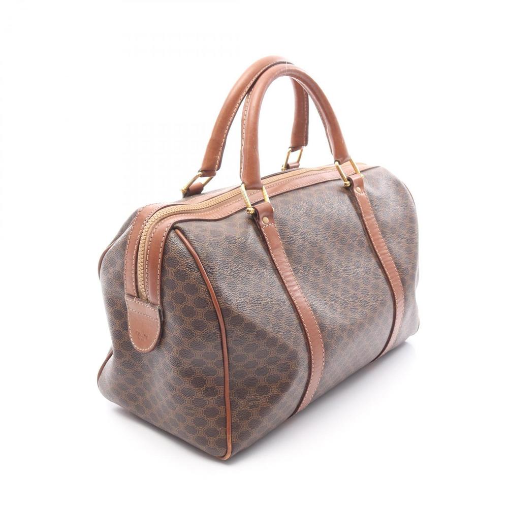 Celine Macadam Tote Bag Brown Canvas Leather - Picture 2 of 8